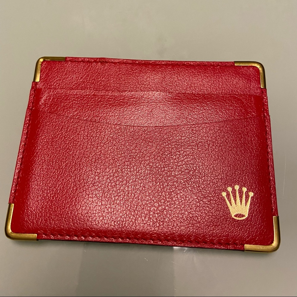 Rolex card holder red